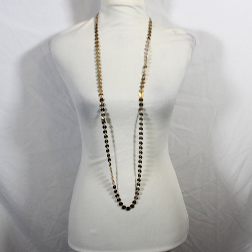 Vintage 60s Gold Mod Medallion Necklace | Sharon Tate Style